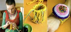 Вязание браслета